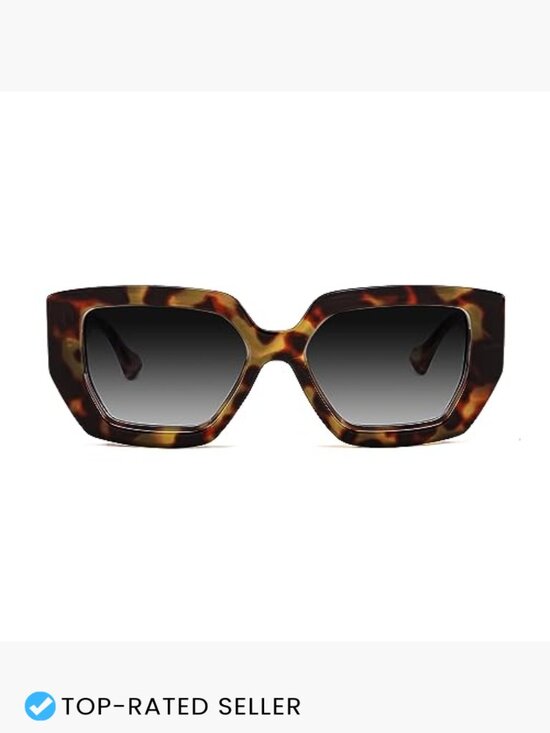 Oversized Square Sunglasses Thick Frame Retro Chic Unisex UV 400 Protection main image 4